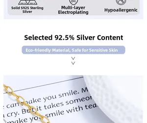 Detailed macro view of 925 sterling silver chain with multilayer gold plating finish