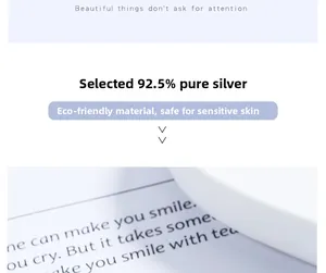 Detailansicht der 925 Sterling Silber Materialeigenschaften für hypoallergene Tropfenohrringe