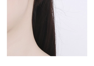 Macro shot showing smooth texture and deep brown color of sleek hair tresses on white background