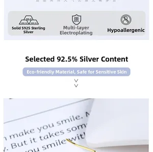 Detail of S925 sterling silver earring hook with multi-layer plating and anti-allergy features