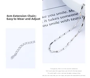 Detail of S925 sterling silver minimalist box chain bracelet with 4cm extension and hallmark