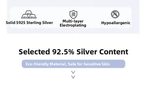 Detaillierte Grafik zu S925 Sterlingsilber mit antiallergenen Eigenschaften für sensible Haut