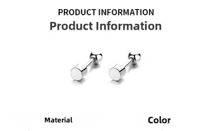 Detail of 925 sterling silver cylindrical screw back stud earrings with polished finish