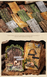Detaillierte Ansicht von 3D-Präge-Holztextur-Dekorpapier für DIY Vintage Scrapbooking