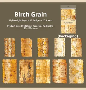 Detailliertes Gitter aus Vintage-Scrapbooking-Papier mit Holzmaserung-Mustern