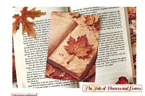 Geprägtes Papier mit Ahornblatt-Motiv für Vintage Scrapbooking und DIY Bastelarbeiten