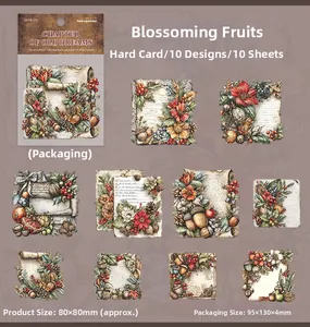 Macro detail of Chapter of Old Dreams vintage floral card pack with 10 unique patterns