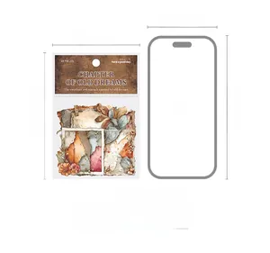 Size comparison of Chapter of Old Dreams vintage flower stickers with 10 pieces set