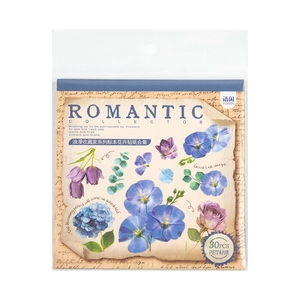 Romantic Collector flower PET stickers for DIY scrapbooking with 30 botanical pieces