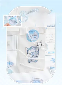 Sea salt ice cube themed gift wrapping material set with stickers and star charms