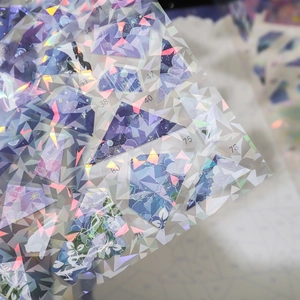 Holographic laser dreamland stickers with galaxy patterns for scrapbook decoration