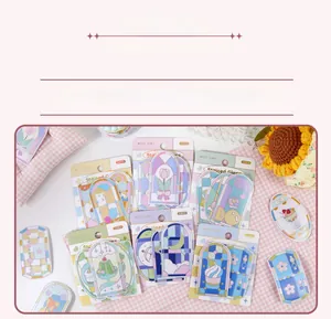 Detailed view of stained glass style PET stickers with 12 pieces for journal scrapbooking