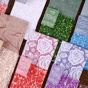 Vintage Evening Breeze Scrapbooking Materialien Spezialpapier Aluminiumfolie Schneeflockengaze Jacquard Netz Für DIY Journal Planer