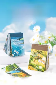 Dettaglio delle illustrazioni paesaggistiche Preface Spring per scrapbooking e diari
