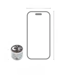 Comparaison de taille du ruban washi Starry Sky Poet avec dimensions iPhone 15