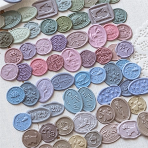 3D Embossed Foam Stickers Vintage Wax Seal Style Journaling DIY Decorative Stickers For Scrapbooking Planner Envelope