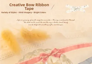 Close-up of pink lace bow decorative tape for DIY journaling and scrapbooking projects