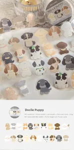Detailansicht von niedlichem Hunde-PET-Tape mit Maßen für DIY-Scrapbooking-Projekte