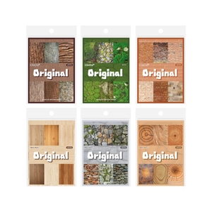 Retro Story originele serie decoratief schrijfpapier met 6 natuurlijke texturen 30 vellen
