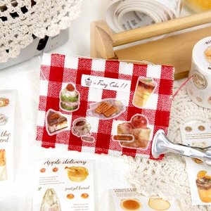Weekend Coffee Shop theme DIY hand-painted stickers with dessert and fruit patterns