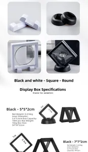 Close-up of square PE film jewelry display box with 5x5cm and 7x7cm dimensions