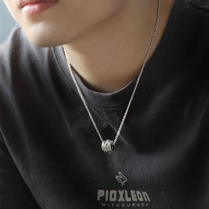 Retro Titanium Steel Pi Xiu Lucky Bead Pendant Necklace For Men Women Vintage Lucky Beast Alloy Charm Ethnic Style Jewelry