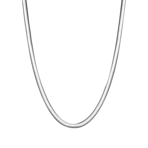 Collana da uomo a catena a serpente in acciaio inossidabile argento con design minimale