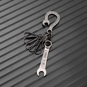 Retro industrial wrench keychain accessory for hip-hop style cargo pants and key rings