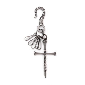 Vintage Gothic Skull Cross Keychain Punk Zinc Alloy Metal Jeans Waist Chain Key Holder For Men Women Hip Hop Jewelry Accessory