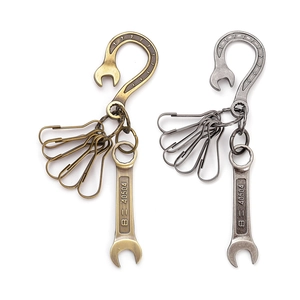 Vintage Industrial Wrench Pendant Keychain For Men Hip Hop Workwear Pants Chain Zinc Alloy Metal Key Holder Accessory Gift