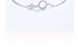 Makroaufnahme der 925er Sterlingsilberkette mit funkelndem Zirkonring und einzelnem Stein