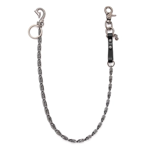 Vintage Punk Metal Pants Chain With Leather Rivet Detail Hip Hop Gothic Wallet Belt Chain For Men Women Fashion Accessory