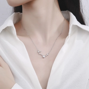 Collier Grande Ourse en argent sterling 925 avec pendentif constellation en zircon