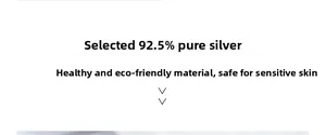 Dettagli orecchini in argento S925 con proprietà ipoallergeniche ed ecocompatibili