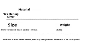 Detailed size and weight chart for 925 sterling silver flower stud earrings