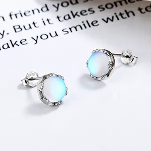 Orecchini a lobo aurora in argento 925 con design a goccia di sirena