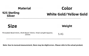 Spécifications techniques détaillées pour boucles d'oreilles en argent 925 et perle