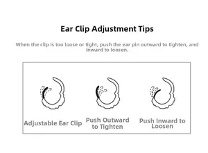 Instructional diagram for adjusting 925 silver bow earring clasp and clasp tension