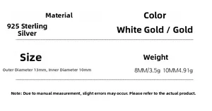 Detailed size and material specifications for 925 sterling silver drop earrings