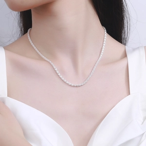 Elegant S925 sterling silver phoenix tail chain necklace worn on neck for a refined look