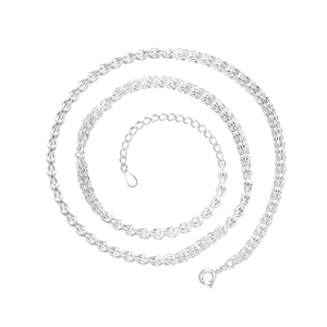 Minimalist S925 sterling silver phoenix tail chain necklace with adjustable spring clasp