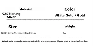 Detailed technical specifications for 925 sterling silver 6mm windmill screw earrings