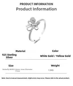Detail view of 925 silver bow ring showing 9.6mm width and adjustable opening size
