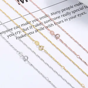 Collana in Argento Sterling 925 per Donna Minimalista Catena Geometrica Torta Gioielli Oro Oro Rosa Argento