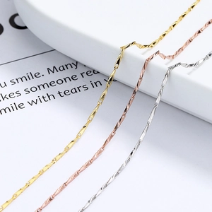 Collane minimaliste in argento 999 oro, oro rosa e argento con maglia a semi di melone