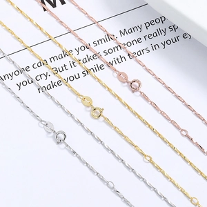 Collana a catena attorcigliata in argento S925, finiture argento, oro e oro rosa