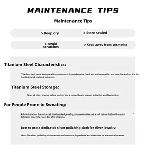Detailed maintenance tips for titanium steel and silver jewelry with cleaning instructions