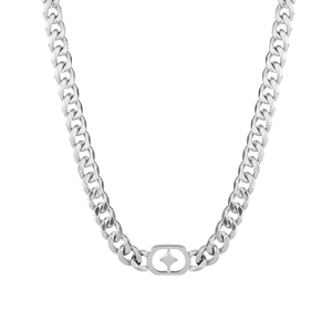 Collana con ciondolo a stella in acciaio inossidabile lucido con catena a maglie