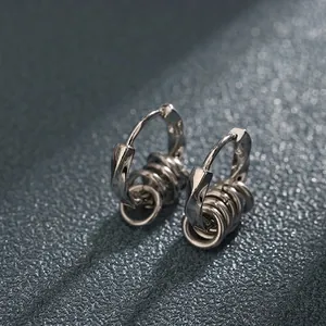 Unisex Χάλκινα Στριφτά Σκουλαρίκια Κρίκοι Mobius Βιομηχανικό Πανκ Στυλ Γαλβανισμένα Μεταλλικά Σκουλαρίκια Για Άνδρες Γυναίκες