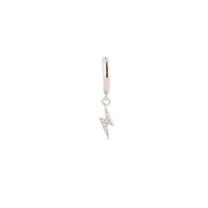 Boucles d'oreilles éclair en argent avec oxydes de zirconium pour hommes et femmes